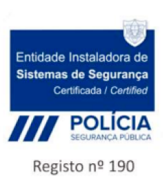 PSP, entidade instaladora de sistemas de segurança — registo nº 190